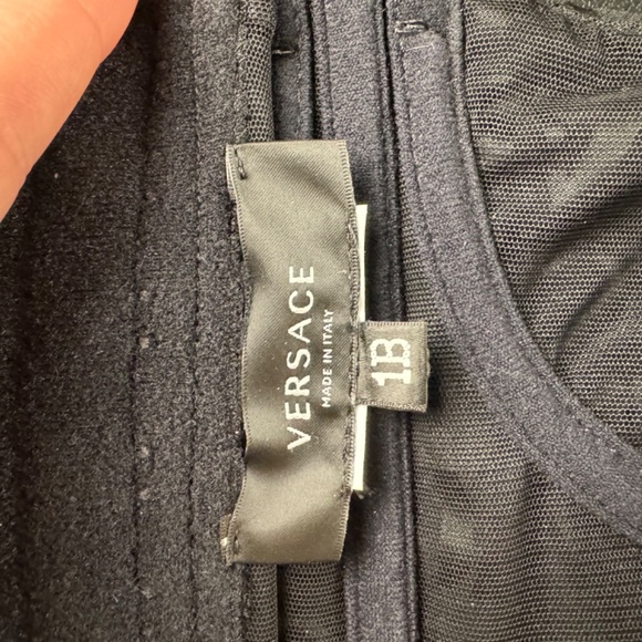 Versace Logomania satin bustier top in black - Picture 5 of 5